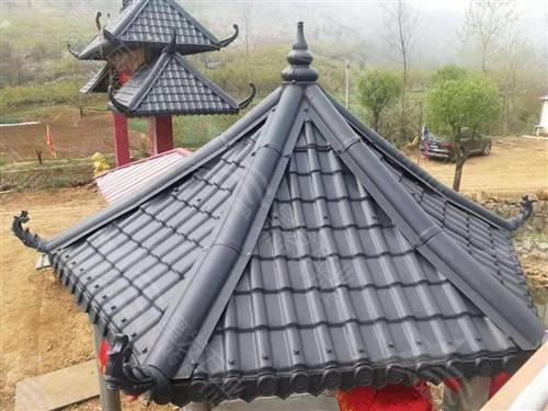 彩色仿古一體瓦墻頭瓦 古建圍墻瓦中式門頭琉璃瓦 衢州asa合成樹脂瓦廠家生產(chǎn)銷售